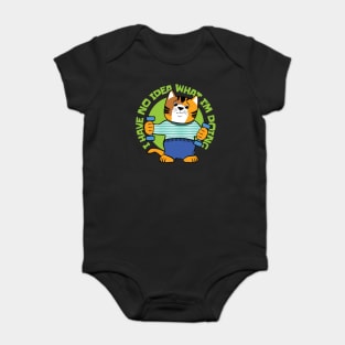 Lifting Fitness Cat No Idea What I'm Doing Baby Bodysuit